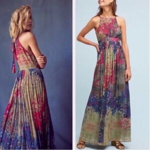 Anthropologie Bhanuni by Jyoti beaded floral maxi dress